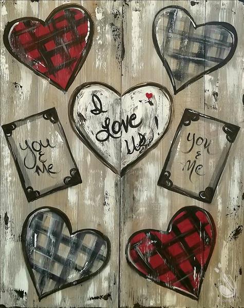 I Love Us Photo Board 10x30 Tall Canvas 1